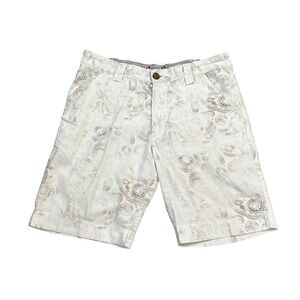 Robert Graham Men's Sz 30 Flat Front Chino Shorts Bandana Print Preppy